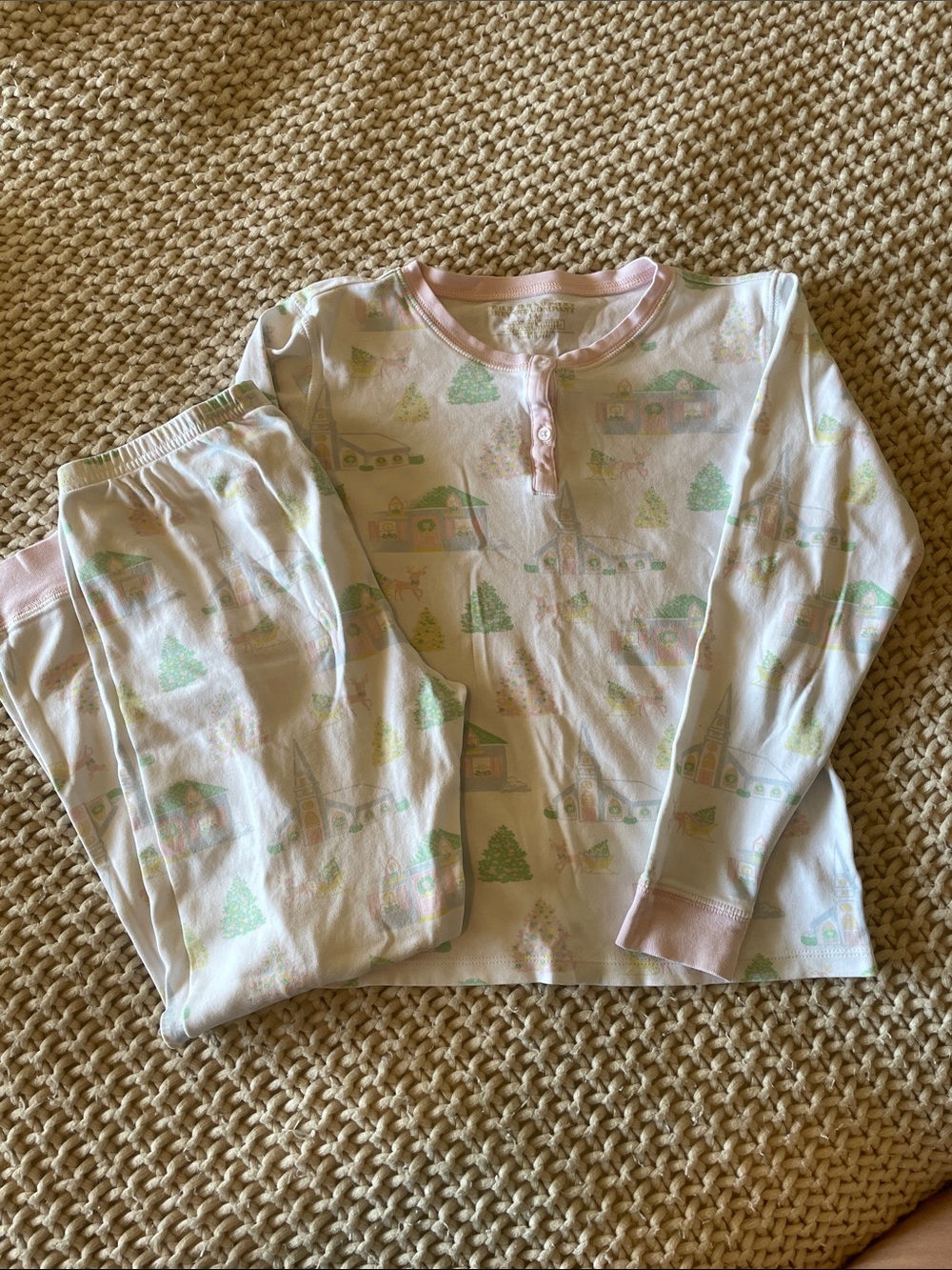 Girls Beaufort Bonnet Company 100% cotton Christmas PJ set size 14